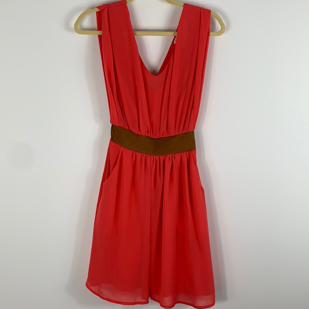 Charlotte Russe dark coral sleeveless dress Med.